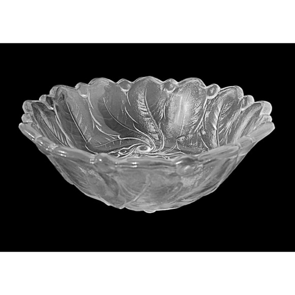 Indiana Glass Other - Frosted Glass Fruit Bowl Master Berry from Indiana Glass Wild Rose Pattern